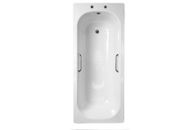 Steel Bath - Anti Slip - 2TH - Twin Grip - 1500x700 (Inc Legs & Grips)