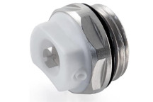 Radiator Air Vent - White/Chrome