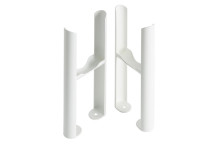 3 Column - Radiator Feet in White (Pair)