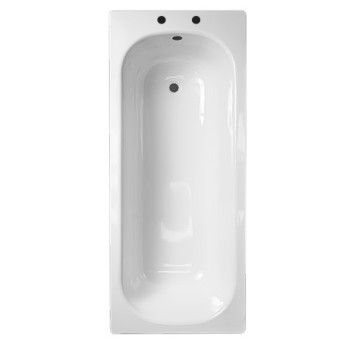 Steel Bath - Plain - Two Tap Hole - 1500x700mm (Inc Legs)