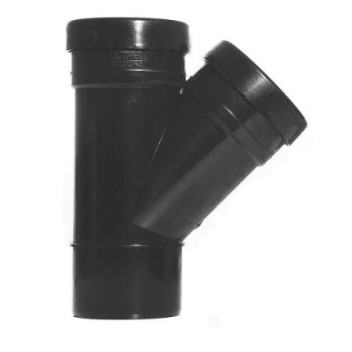 Pushfit Soil - Black - 110mm - Double Socket Y Branch 135\'