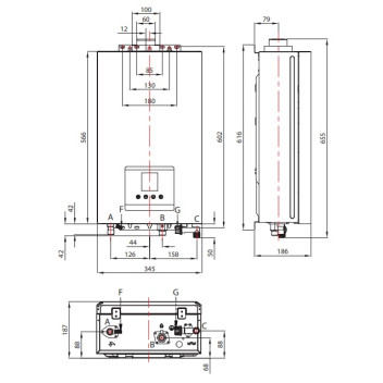 Biasi - Water Heater - Multipoint 30kW - 16S (NG)  inc flue