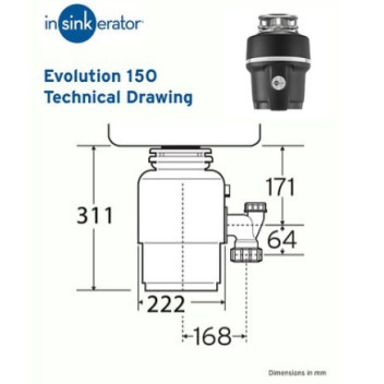 Insinkerator - Evolution 150 - Food Waste Disposal
