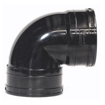 Solvent Soil - Black - 110mm - Knuckle Bend 90\'