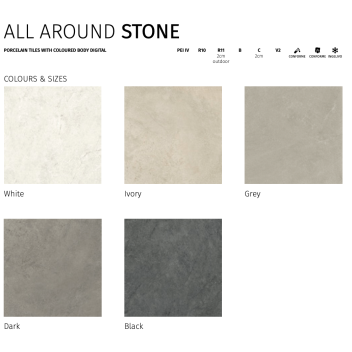 Italian Porcelain - All Around Ivory Rett - 600X1200