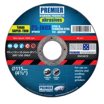 P5-Inox - Abrasive Disc 4.5˝ (Tin of 10)