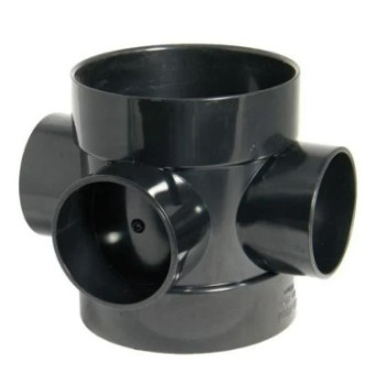 Solvent Soil - Black - 110mm - Three Way Boss