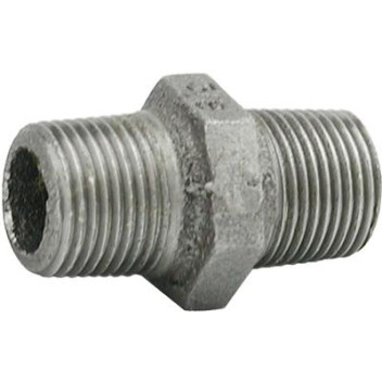 Black Iron - Hex Nipple - 3/8\"