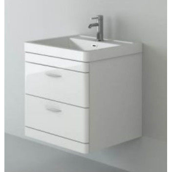 Apollo - Wall Hung Unit & Basin - White - 600