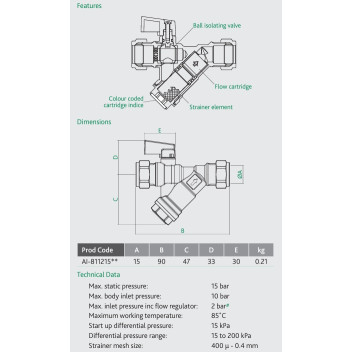 Calflow Plus - Flow Regulator - 15mm (15L/Min)