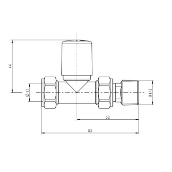 Towel Rail Valves - Angled Set - 15mm - Chrome