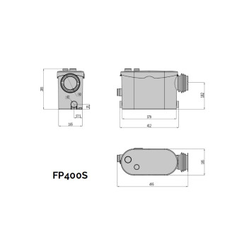 FlowPro FP400S - Macerator: WC and Bathroom (Wall Hung)